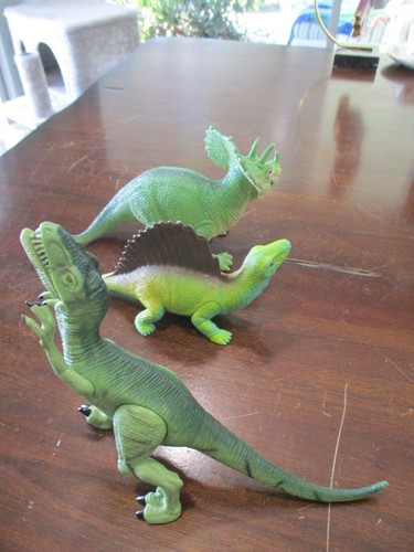 T-REX-Edaphosaurus-TRICERATOPS DINOSAURS LOT Jurassic Park - Picture 11 of 11
