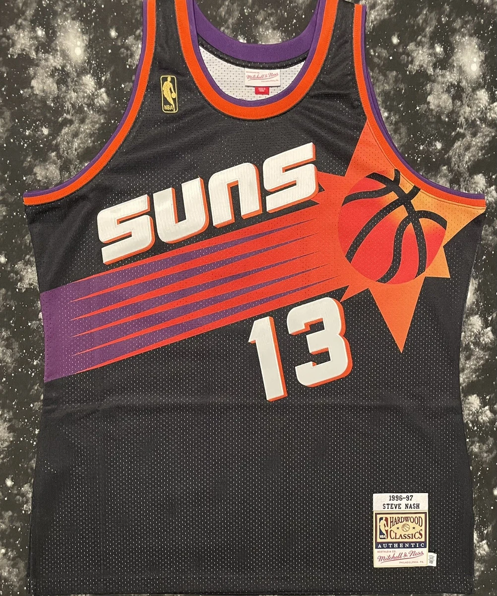 Men's Mitchell & Ness Steve Nash Black Phoenix Suns 1996 Hardwood Classics Authentic Jersey