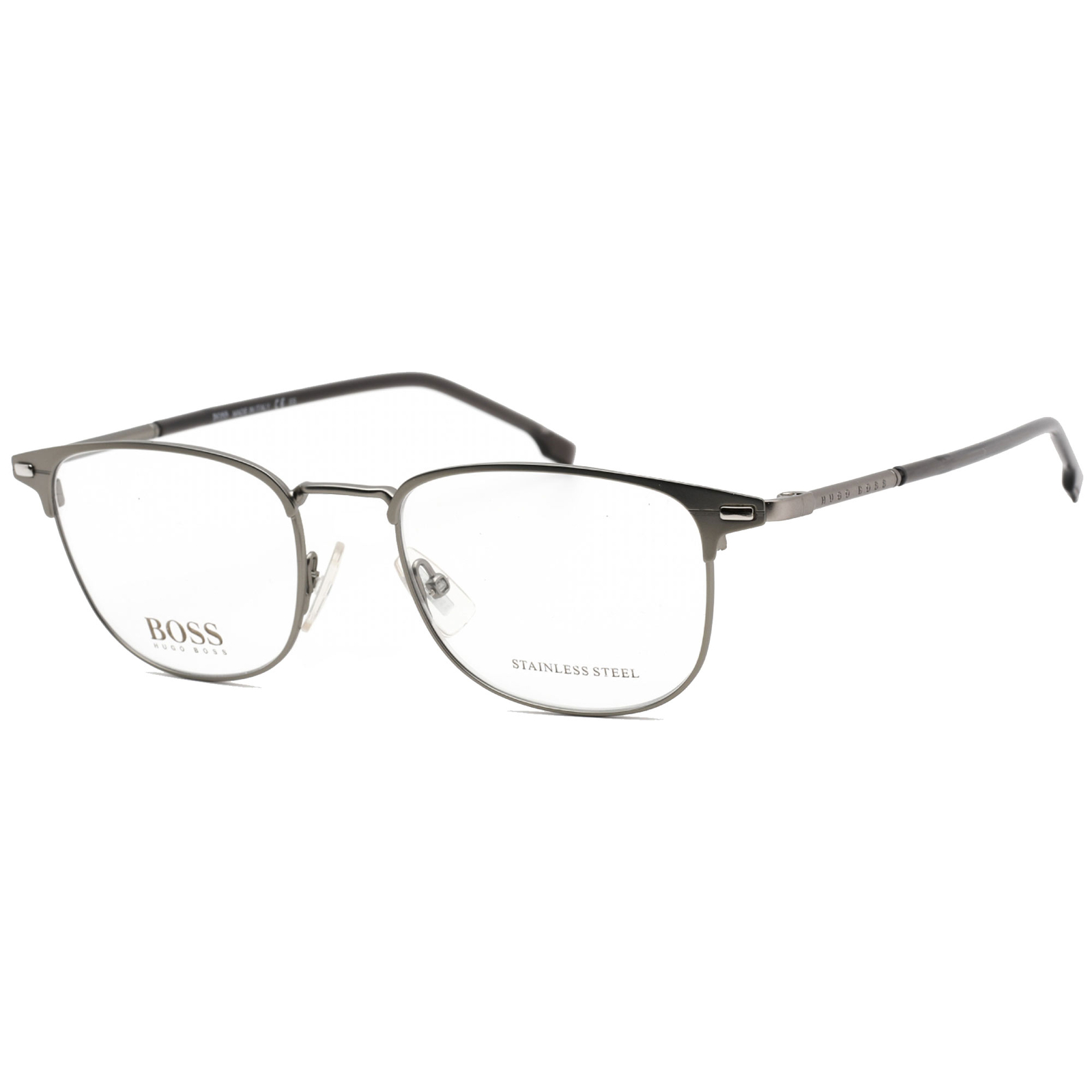 Hugo Boss Men's Eyeglasses Matte Ruthenium/Black Steel Frame BOSS 1125
