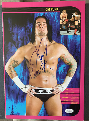 WWE ジョンシナ　CMパンク　サイン AEW WWE signed Cm Punk program photo autographed wrestling JSA