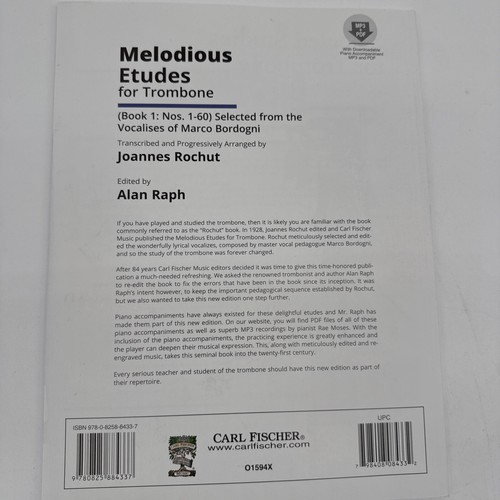 Libro Melodious Etudes for Trombone 1 Nos 1-60 Marco Bordogni - Imagen 5 de 9