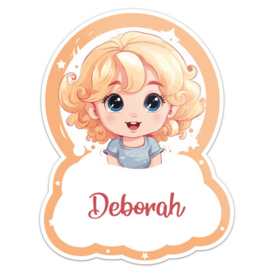 Blond Baby Girl Deborah Name Car Bumper Sticker Vinyl Decal