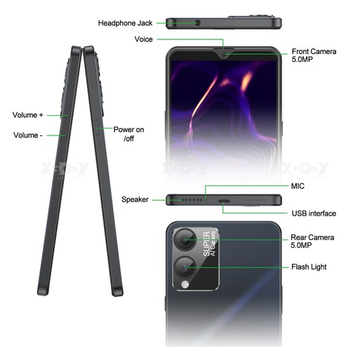 XGODY 6,0 pulgadas Android nuevo móvil sin contrato Dual SIM Smartphone Quad Core 5MP - Imagen 13 de 16