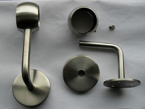 Edelstahl Handlaufhalter V2A Stütze Handlaufträger Wand Konsole Geländer VA - Bild 1 von 4