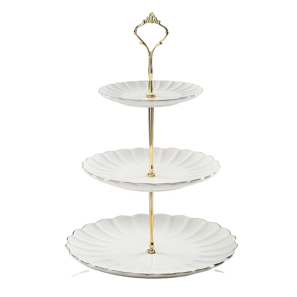 Torta de cerámica Lavavajillas Blanco & Cupcake Stands