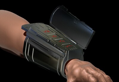 Predator Gauntlet Unterarm links 1987 Maßstab 1:1 Datei STL-OBJ für 3D Druck