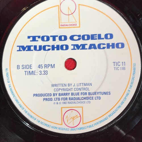 TOTO COELO Dracula's Tango Sucker For Your Love 1982 UK 7" vinyl single 45 - Picture 3 of 4