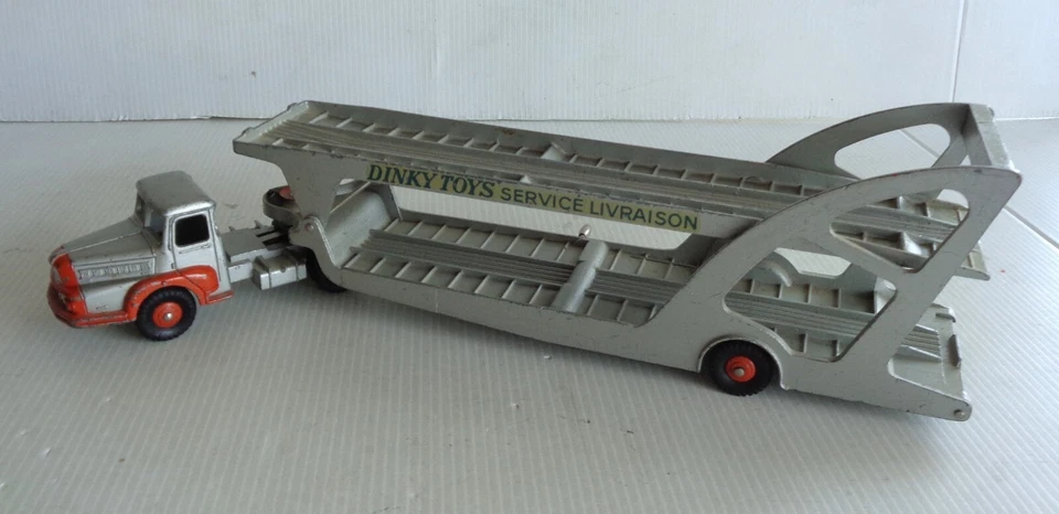 DINKY TOYS Unic Trattore Porta Auto Boilot Rif 39A Buone Condizioni 1/55 1958 - Immagine 3 di 4
