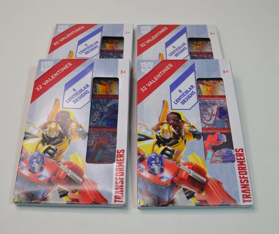  Lote de 4 cajas de tarjetas de San Valentín Transformers lenticulares de colección  Foto 2 de 2