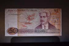 Brazil 50000 Cruzeiros Foreign Banknotes World Paper Money Currency