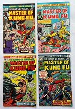 MARVEL COMICS MASTER OF KUNG FU Lot of 4  #27 #28 #31 #34 F/VF BRONZE AGE 1975