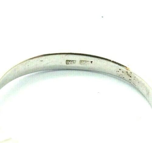 Damen 18ct, 18 Karat Weißgold Solitaire Diamant Verlobungsring, UK Größe G - Bild 10 von 11