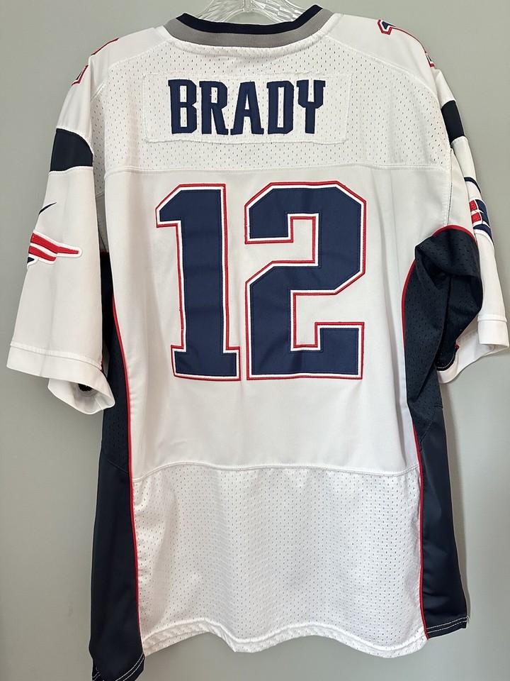 NIKE NFL Brady 12 NE Patriots 2017 Super Bowl (LI) White Field Jersey