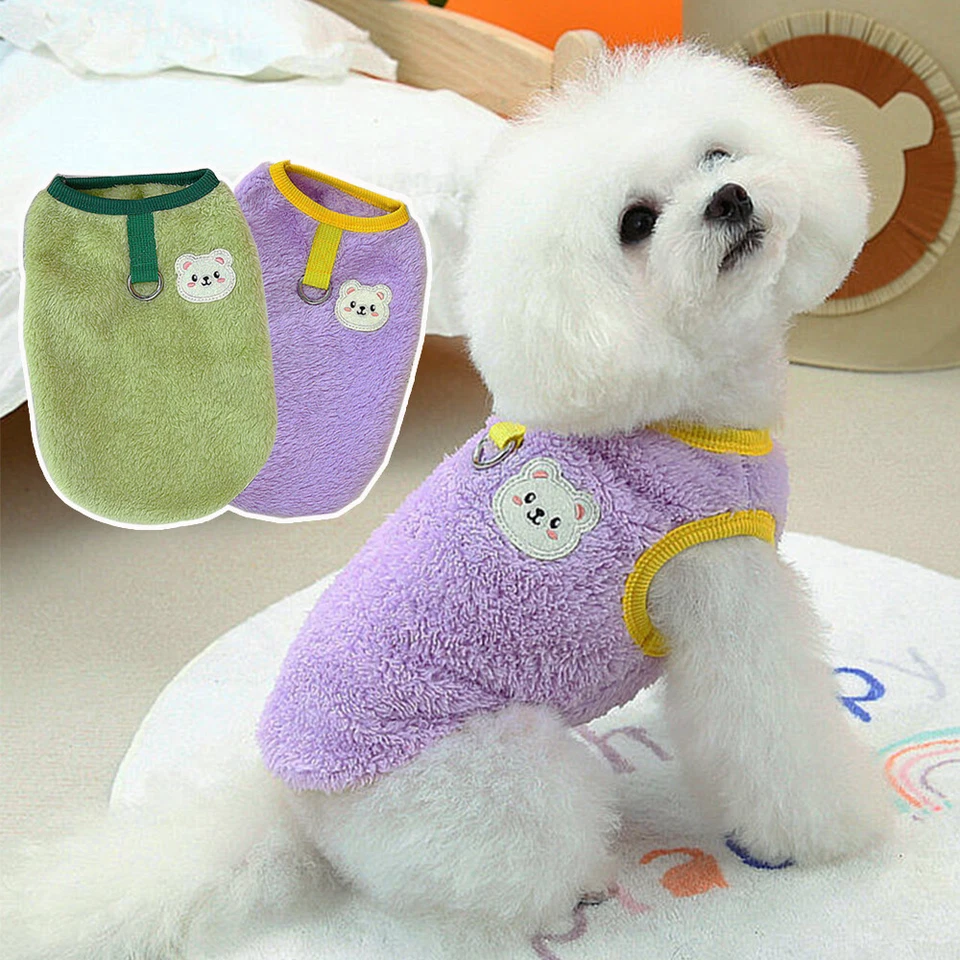 Fleece Small Dogs Warm Vest Puppy Cat Coat Dog Clothing Chihuahua Poodle Jacke - Image 2 of 4