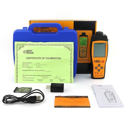 Rilevatore di anidride carbonica tester monitor gas CO2 con portata da 350 a 9999PPM - Foto 4 di 6