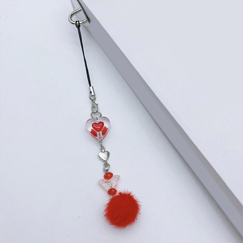 Butterfly Heart Pendant Keychain Phone Strap Lanyard Strap Backpack Charm Gift - Zdjęcie 7 z 8