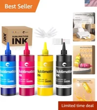 2000ml Sublimation Ink Refilled Bottles Work with WF7710 ET2760 ET2720 ET2803...