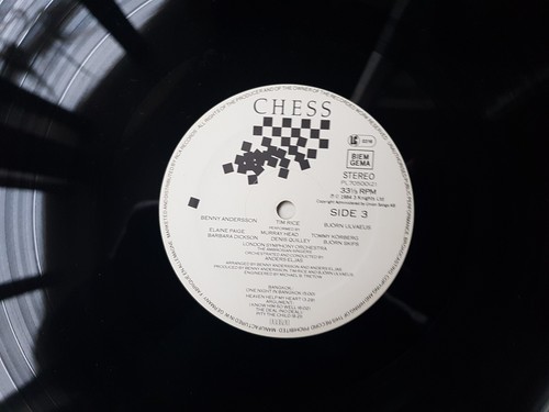 Chess - Tim Rice Musical Soundtrack Album Double LP Gatefold ABBA, Vinyl is NM - Picture 5 of 12