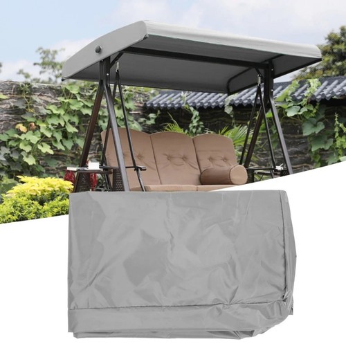 Swing Canopy Replacement Patio 3-Seater Swing Top Cover Canopy Only-75"x47"-Grey - Picture 5 of 9