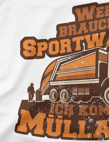 Müllauto Herren Fun T-Shirt S bis 4XL Lustig Müllabfuhr Abfallwirtschaft Spruch - Picture 14 of 14