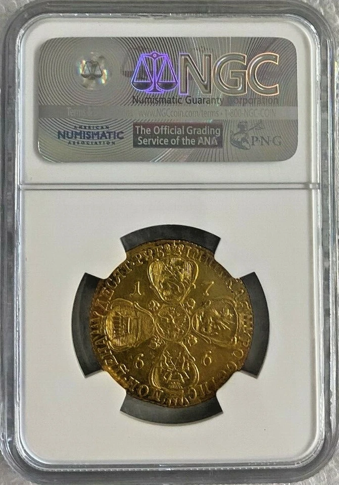 1766 CNB Russia 10 Roubles NGC XF 45 - Image 2 of 2