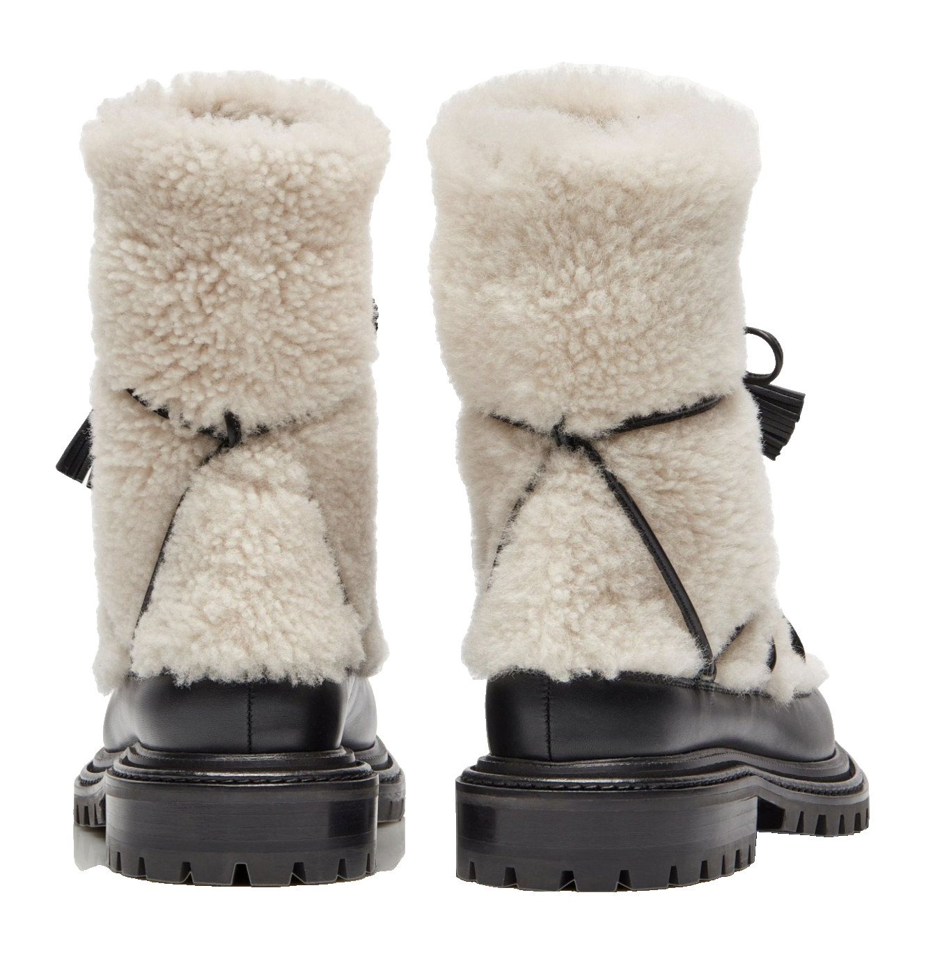 AQUAZZURA Very Gstaad Shearling Ankle Boots Booties Lambskin Boots Shoes 36 image 3