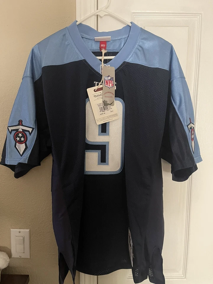 Camiseta 100% autêntica Mitchell & Ness 1999 Steve McNair Tennessee Titans tamanho 44 L - Imagem 2 de 4