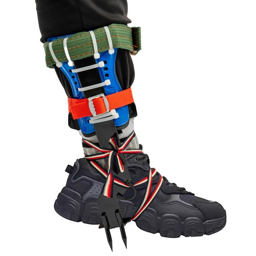Tree Pole Climbing Spike Set Adjustable Belt Straps Lanyard Carabiner 2 Gear - Picture 16 of 23