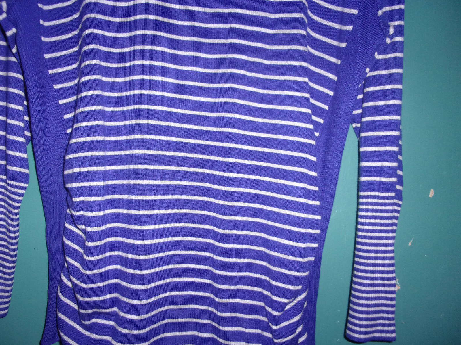 NWT  Avenue  blue striped knit tunic top (cowl neck sweater)  Size 22/24 (2X) image 3