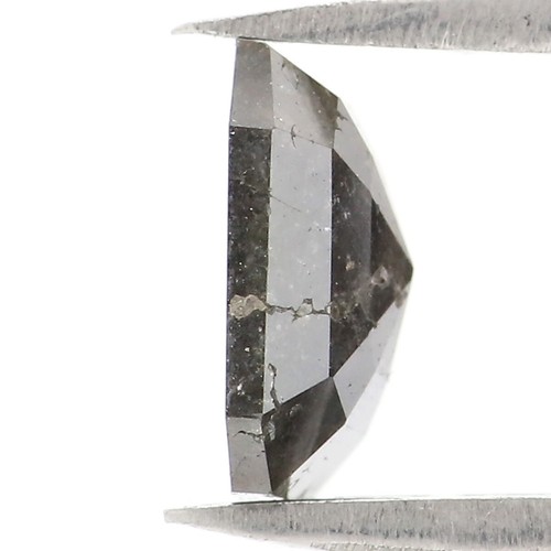 1.36 CT Natural Loose Emerald Cut Diamond 7.95 MM Salt And Pepper Diamond KQ2634 - Picture 5 of 8