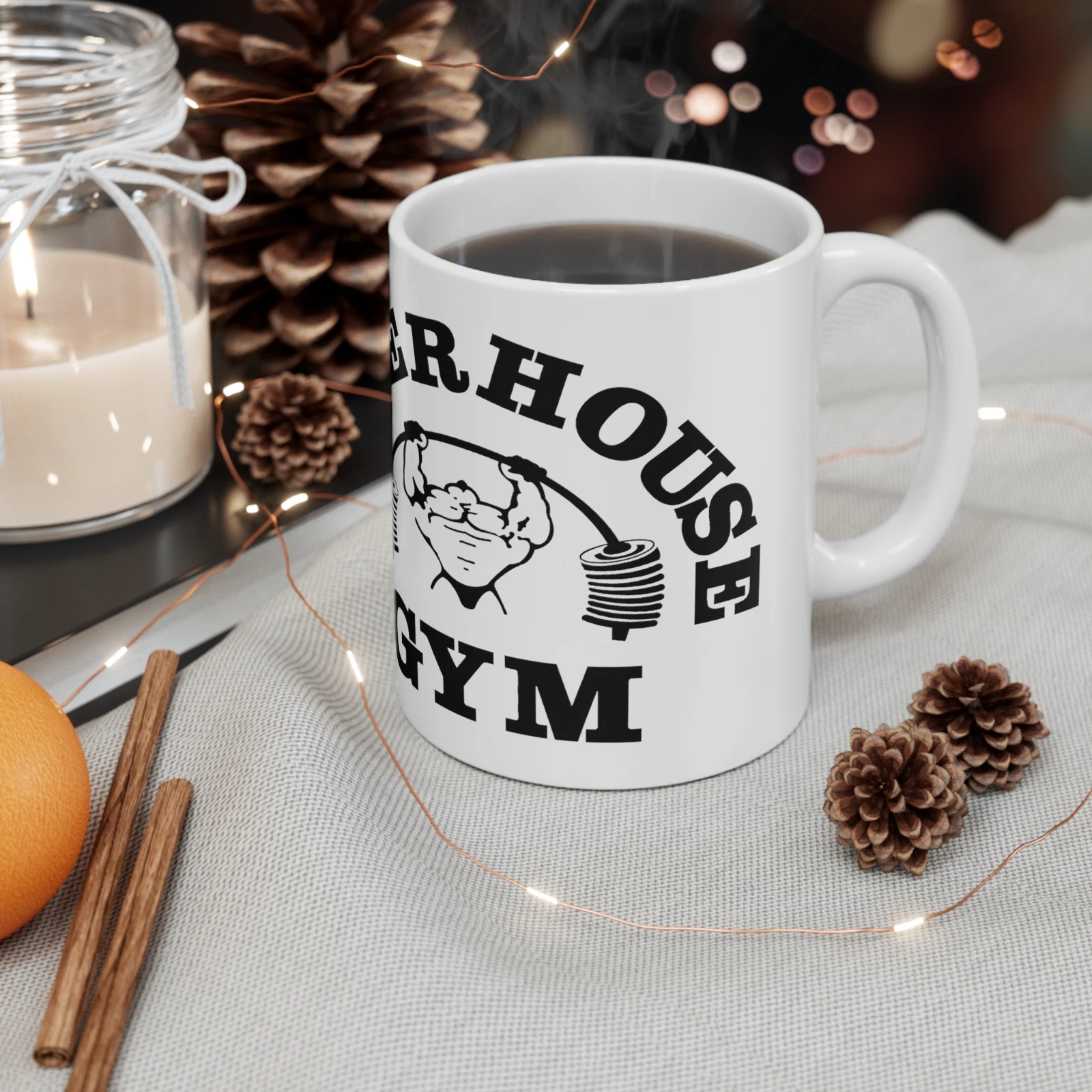 Powerhouse Gym 11oz Coffee Tea White Mug