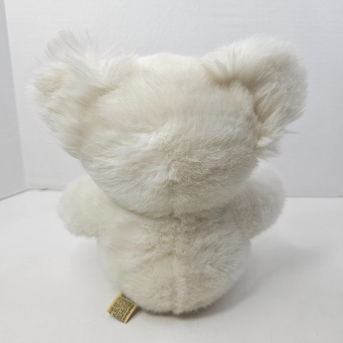 Vintage 1987 Applause Koala Plush White Red Hearts Bow Paws Ears Stuffed Animal - Picture 5 of 11