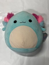 Squishmallows Plush 14 Anastasia Fuzzy Ear Axolotl New Tag-SD10- 17 Teal/Pink