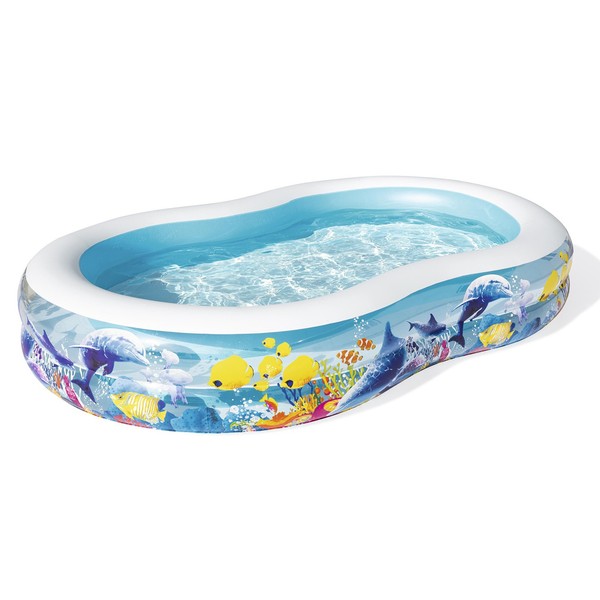 Planschbecken Family Pool Swimmingpool Badespaß Sea Ground 262 X 157 X 46 Cm-image