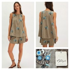 FREE PEOPLE Strada Embroidered 2 Pc Set Sage ...