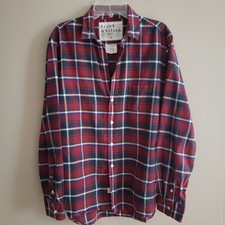 Frank Eileen Eileen 100 Cotton Italian Flannel Button Up Shirt Sz Small