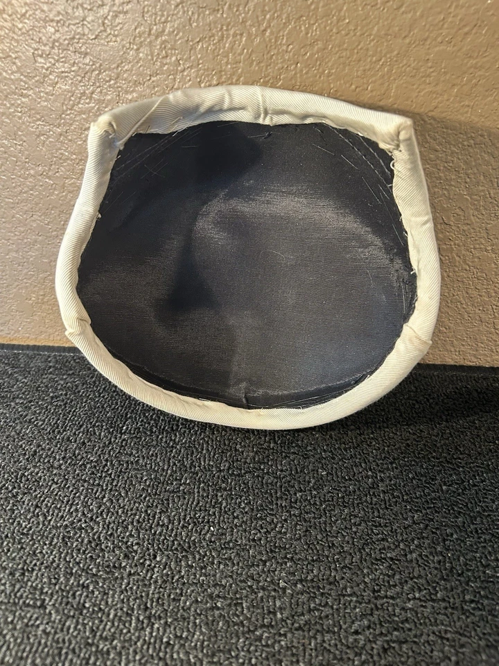 Винтажный черный бархат w/белый таблетки коробка шляпа - Изображение 3 из 4