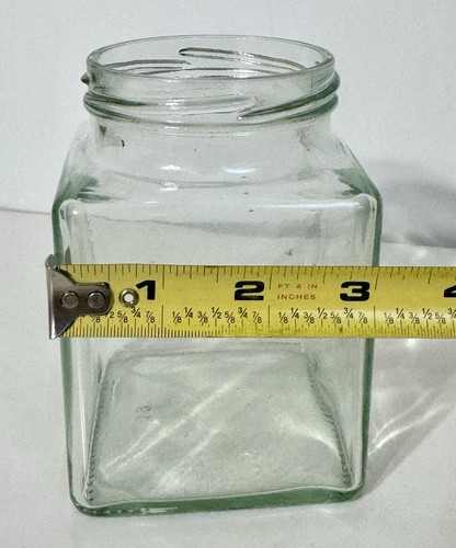 Uranium Glass Jar Canister Apothecary Butter Churn Vintage Made Italy 5” No 19 - Picture 6 of 11