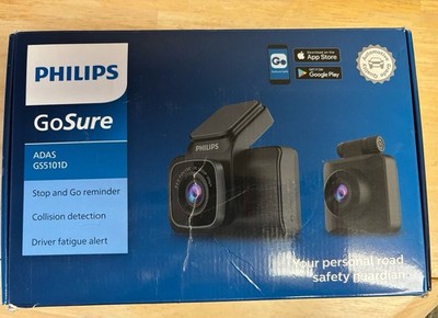 Philips GS5101D Dash Camera Front 1600P Rear 1080P ADAS Driver Fatigue Alert