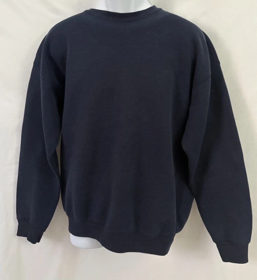 Suéter Lee de Colección Años 90 Peso Pesado Azul Marino Cuello Redondo Para Hombre Grande Hecho en EE. UU. Foto 2 de 4