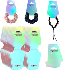 200 PCS Bracelet Holographic Display Cards Sturdy Necklace Holder Cards Self Adh