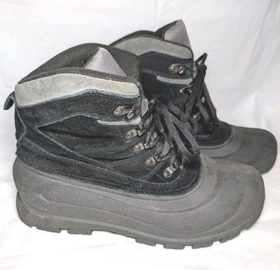 Sorel Mens Size 11 Cold Mountain Winter Boots Black Suede Thinsulate NM1435-011