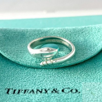 Authentic Tiffany & Co. Elsa Peretti Snake Ring Sterling Silver