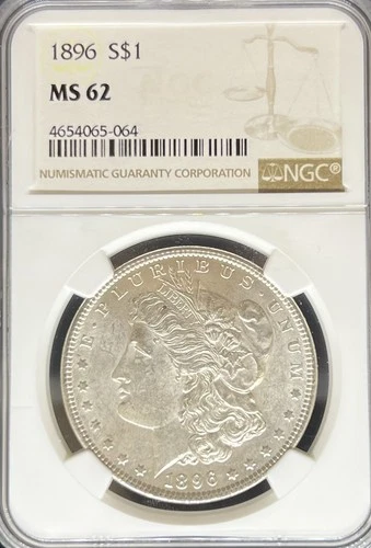 1896 Morgan Dollar MS62 NGC (#PA4654065064)