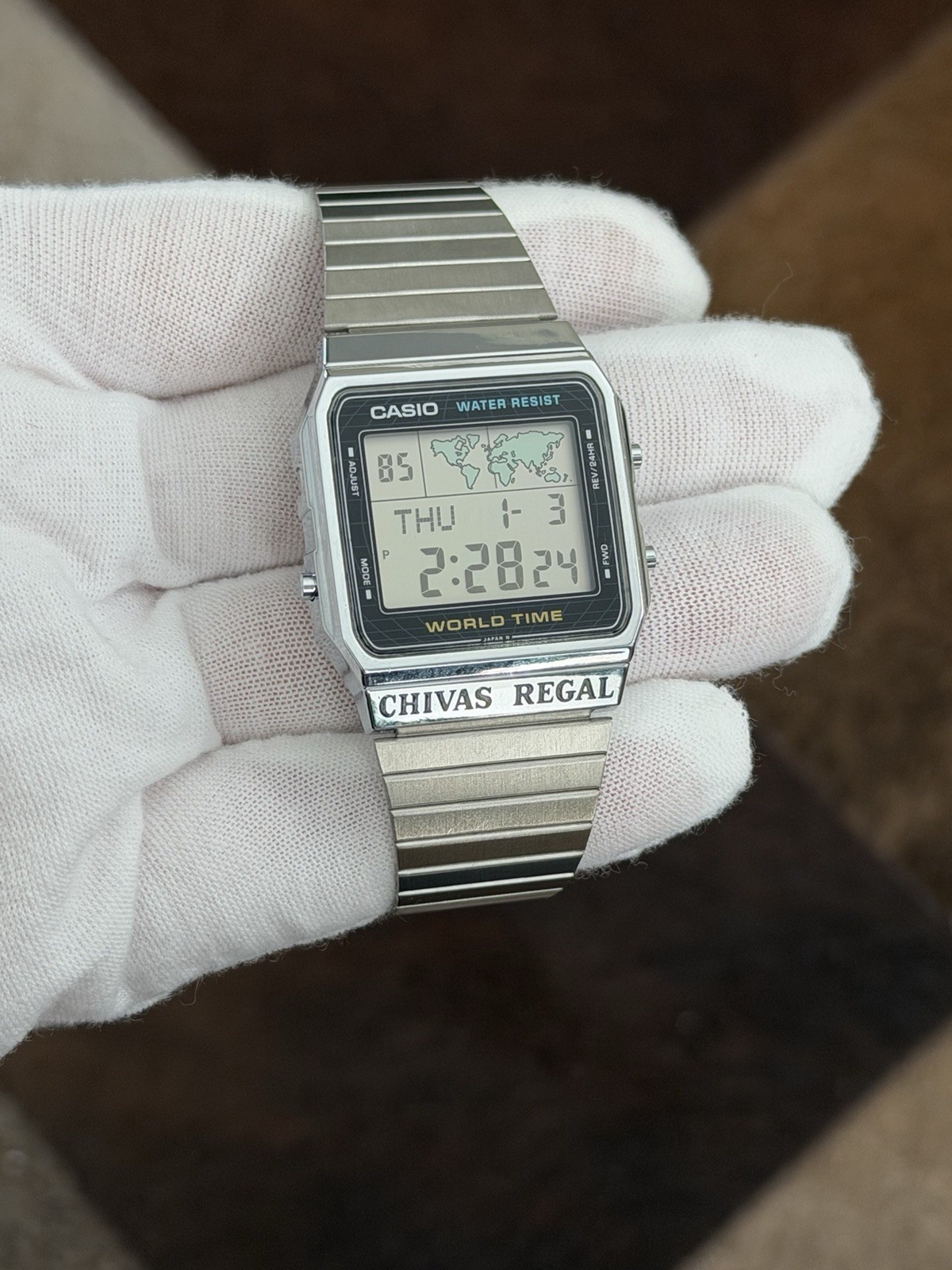 Rare Vintage Casio World Time A300U Chivas Regal Men’s Digital Watch JDM 1980s
