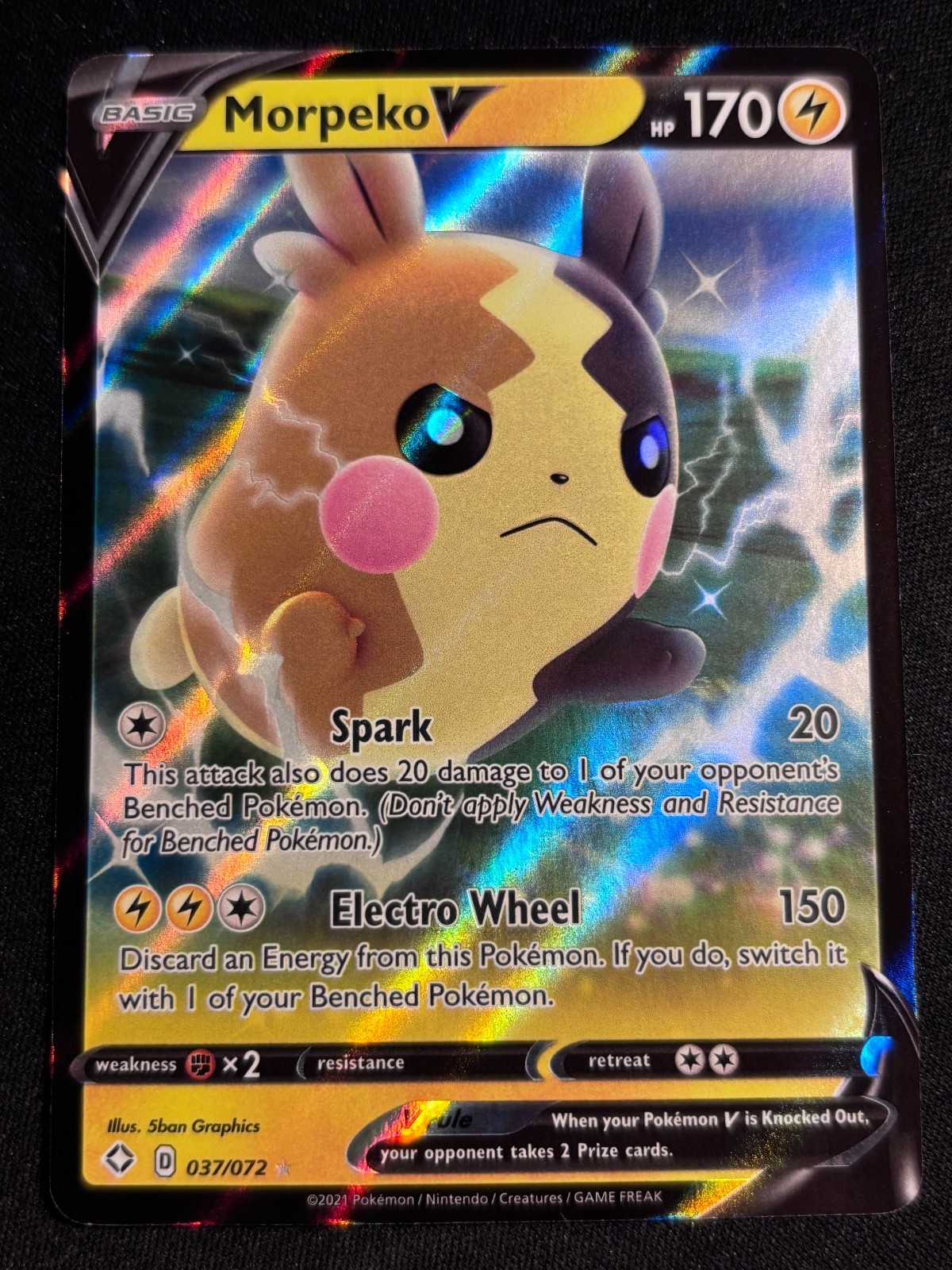 Pokemon TCG Shining Fates Morpeko V 037/072 - NM