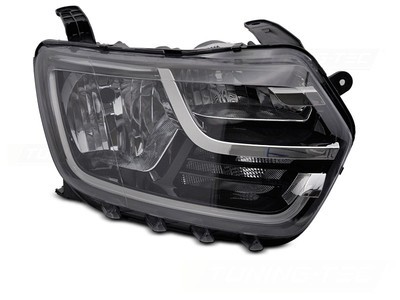 black right front headlight for dacia duster ii 2017-2021