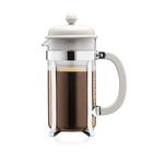 Bodum French Press Caffettiera White - 1L / 8 Cup Coffee Maker - Durable Glass &