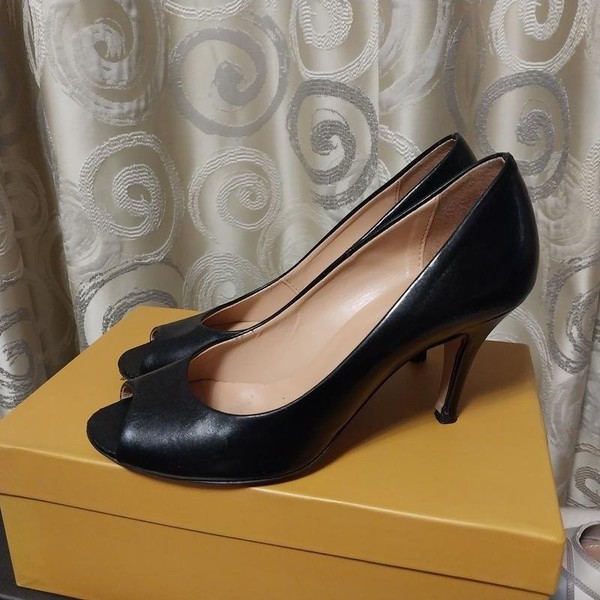 Women BAGATT Heels Black Leather 38 #5CY1