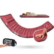 Camping Sleeping Pad with Built-in Pump & Pillow, 5-Inch Thick, 27-Inch Wide,...